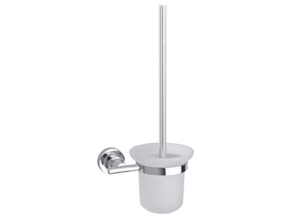 TESA 40289, Toalettbørste og holder, Kromfarget, Hvit, Metall, Metall, 160 mm, 385 mm
