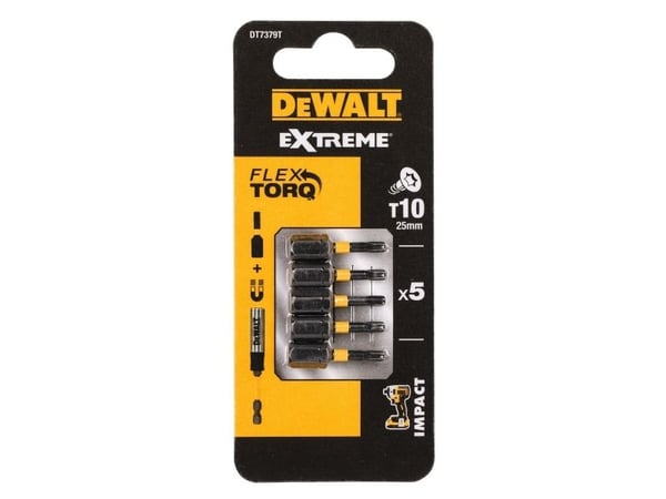 Dewalt slagskruvmejsel bits T10x25mm Torsion 5st (DT7379T-QZ)