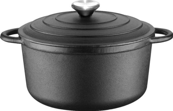 Krisberg KR 2574 gryta/gryte, 28 cm, rund, 6,5 L, tung för induktion/gas