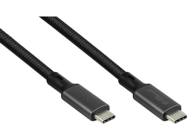Alcasa 2060-MT010SW, USB C, USB C, USB 2.0, svart, hvit