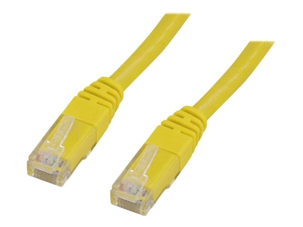 DELTACO TP-607GL - Koblingskabel - RJ-45 (hann) til RJ-45 (hann) - 75 cm - UTP - CAT 6 - formstøpt - gul
