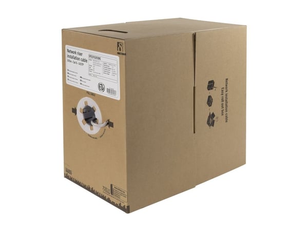 DELTACO TP-48NR - Samlet kabel - 305 m - UTP - CAT 6 - hvit