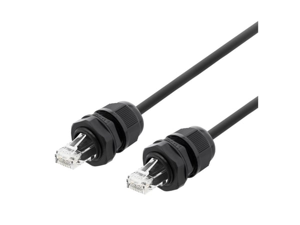 DELTACO SFTP-63AH-WP - Koblingskabel - RJ-45 (hann) til RJ-45 (hann) - 3 m - S/FTP - CAT 6a - svart