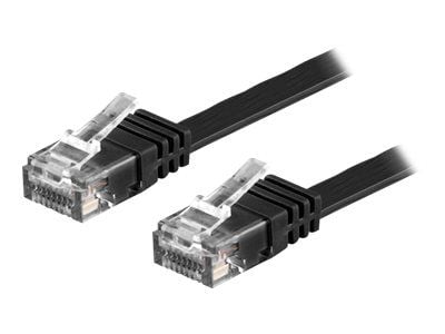 DELTACO - Koblingskabel - RJ-45 (hann) til RJ-45 (hann) - 3 m - UTP - CAT 6 - formstøpt, flat - svart
