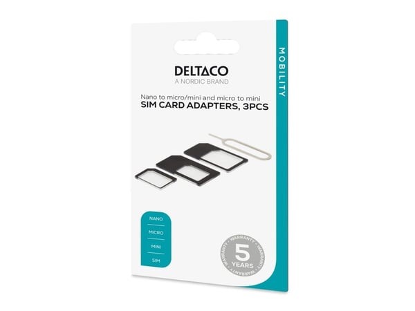 DELTACO SIM-109 - Adapterkit för SIM-kort