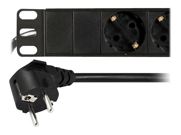 Deltaco GT-8529, 1U, Musta, 9 AC-pistorasia(a), 2 m, 250 V, 16 A