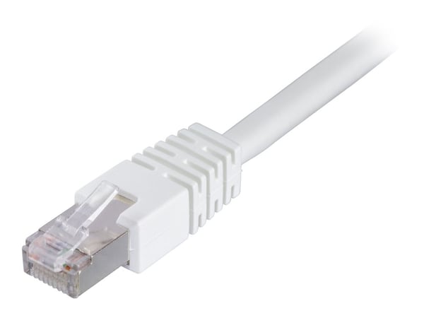 DELTACO - Koblingskabel - RJ-45 (hann) til RJ-45 (hann) - 10 m - FTP - CAT 6 - hvit