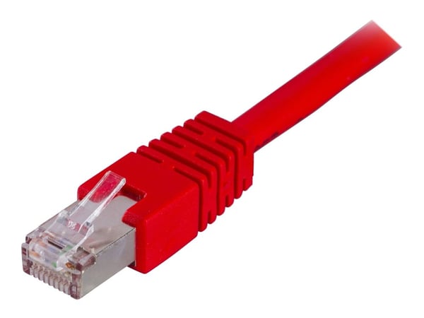 DELTACO - Koblingskabel - RJ-45 (hann) til RJ-45 (hann) - 5 m - FTP - CAT 6 - rød