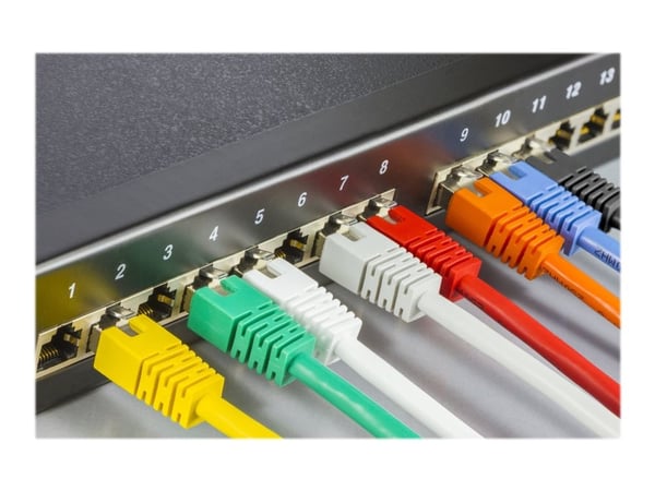 DELTACO STP-630 - Koblingskabel - RJ-45 (hann) til RJ-45 (hann) - 30 m - foliebelagt uskjermet tvinnet kabelpar (F/UTP) - CAT 6 - med støvel - grå