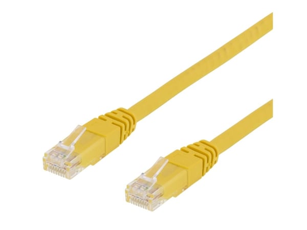 DELTACO - Koblingskabel - RJ-45 (hann) til RJ-45 (hann) - 7 m - UTP - CAT 6 - formstøpt - gul
