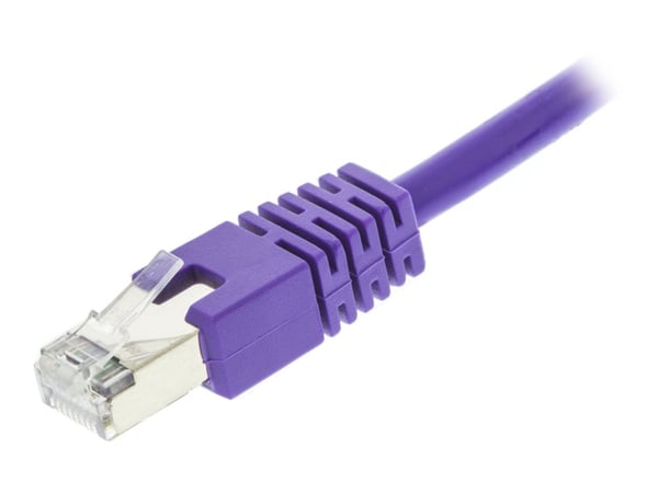 DELTACO - Koblingskabel - RJ-45 (hann) til RJ-45 (hann) - 50 cm - foliebelagt uskjermet tvinnet kabelpar (F/UTP) - CAT 6 - formstøpt - purpur