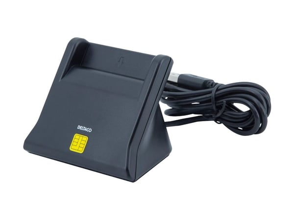 DELTACO UCR-156 - SMART-kortleser - USB - svart