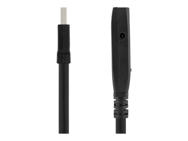DELTACO USB3-1000 - USB-jatkojohto - USB-tyyppi A (naaras) - USB-tyyppi A (uros) - 2 m - aktiivinen - musta