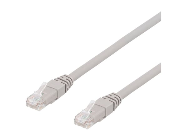 DELTACO - Koblingskabel - RJ-45 (hann) til RJ-45 (hann) - 35 m - UTP - CAT 6a - formstøpt - grå