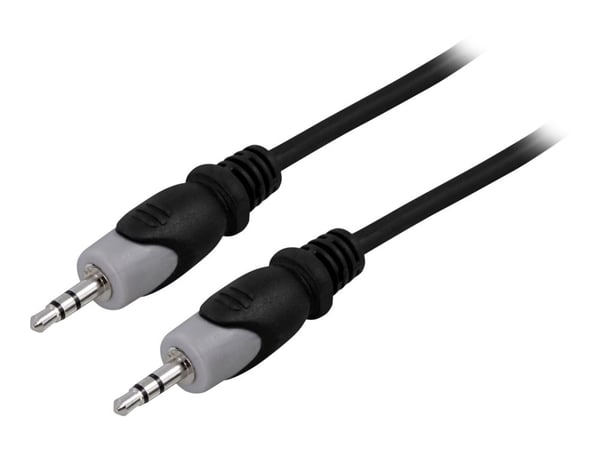 DELTACO MM-149 - Lydkabel - mini-phone stereo 3.5 mm hann til mini-phone stereo 3.5 mm hann - 1 m - svart
