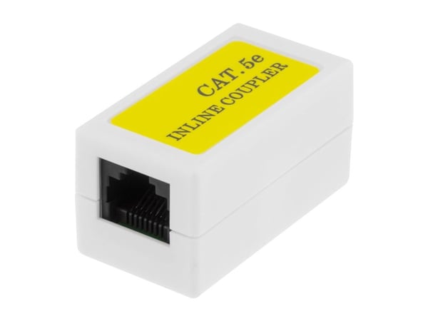 DELTACO coupler Cat5e, UTP (unshielded), female-female, white