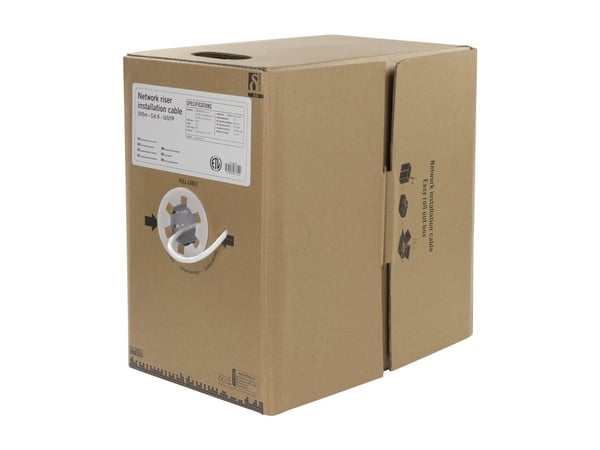 DELTACO - Samlet kabel - 305 m - UTP - CAT 6 - hvit
