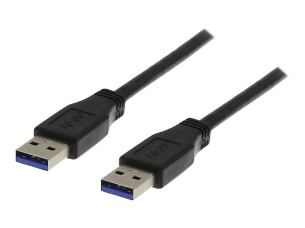 DELTACO USB3-210 - USB-kabel - USB-type A (hann) til USB-type A (hann) - USB 3.0 - 1 m - svart