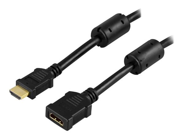 DELTACO HDMI-122 - HDMI-forlengelseskabel - HDMI hann til HDMI hunn - 2 m
