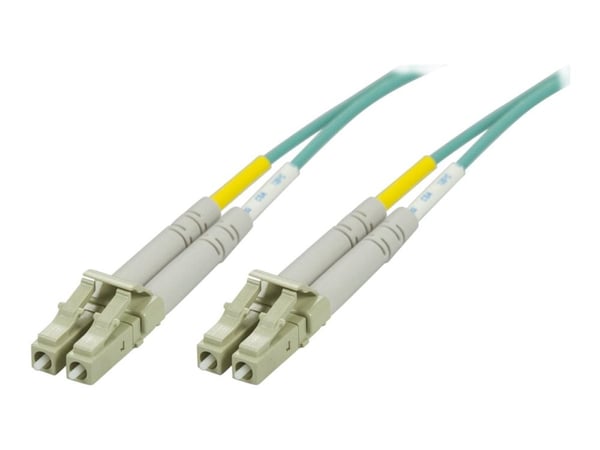 DELTACO - Nettverkskabel - LC multimodus (hann) til LC multimodus (hann) - 12 m - 12 m - fiberoptisk - 50 / 125 mikroner - OM3