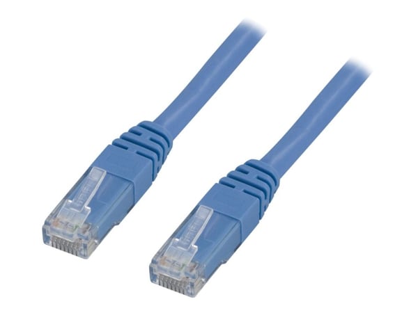 DELTACO - Koblingskabel - RJ-45 (hann) til RJ-45 (hann) - 50 cm - UTP - CAT 6 - blå