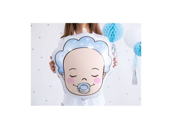 Folieballon baby boy ansigt