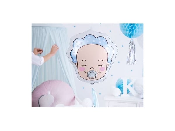 Folieballon baby boy ansigt