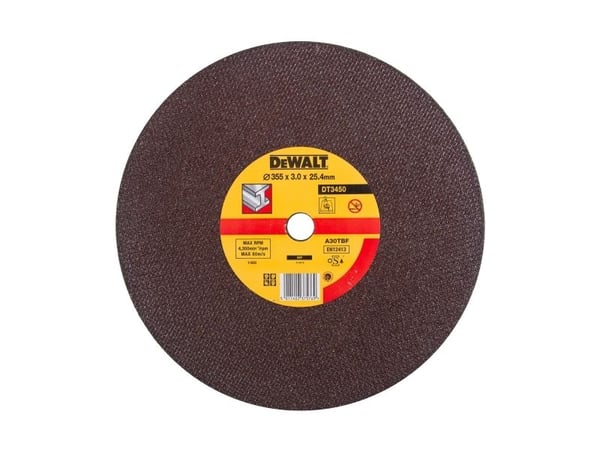 DeWALT DT3450, Hiomakiekko, Sisäänpainettu keskiosa, Metalli, 2,54 cm, 35,5 cm, 3 mm