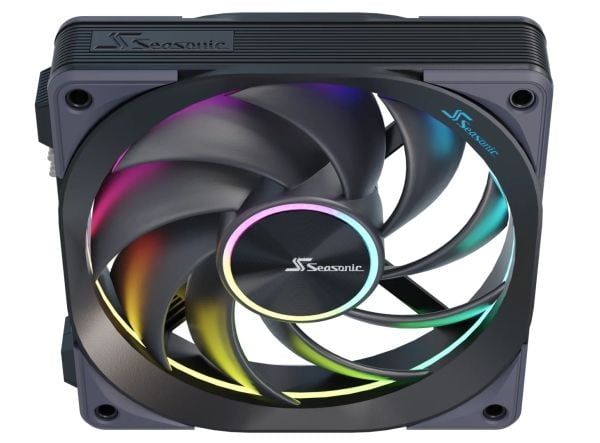 Seasonic MagFlow ARGB, Vifte, 12 cm, 2000 RPM, Sort