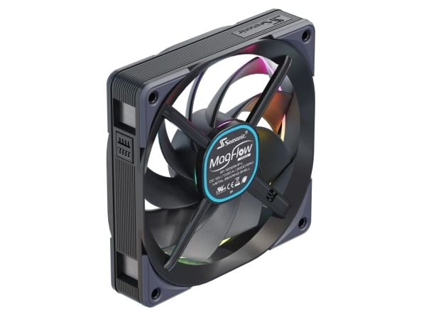 Seasonic MagFlow ARGB, Vifte, 12 cm, 2000 RPM, Sort