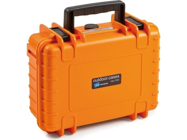 B&W Cases 1000/O/SI, Oransje, Polypropylen (PP), Støvresistent, Vannbestandig, 248,92 x 175,26 x 93,98 mm, 269,2 mm, 215,9 mm