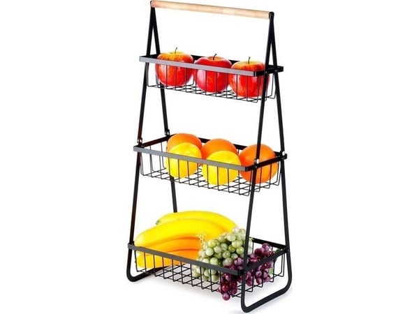 Vilde fruktkurv i stativ 3 nivåer 229156 Vilde fruktkurv i stativ 3 nivåer 229156