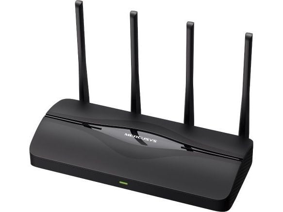 Mercusys MR27BE, Wi-Fi 7 (802.11be), Dobbelbånd (2.4 GHz / 5 GHz), Ethernet/bredbåndsforbindelse, Svart, Frittstående router