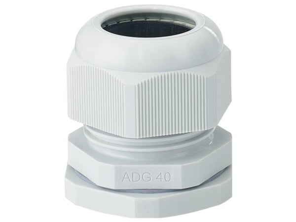 Hensel ADG 40 36001081 Kaapeliläpivienti iskunkestävä, lukkomutterilla, vedonpoistolla, tiivisteellä M40 Muovi Harmaa 10 kpl