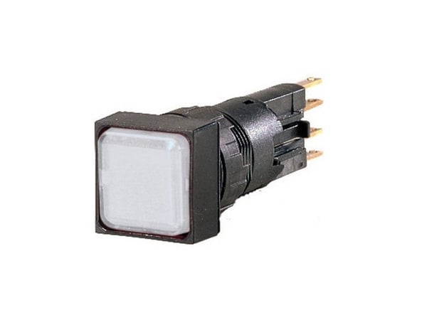 Eaton signallampe Q25LF-WS/WB med pære 24V hvit flat 089151