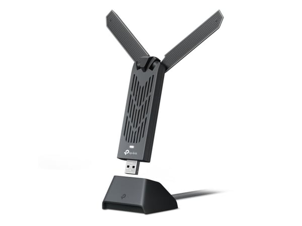 TP-Link BE6500, langaton, USB, WLAN, Wi-Fi 7 (802.11be), 2882 Mbit/s, harmaa