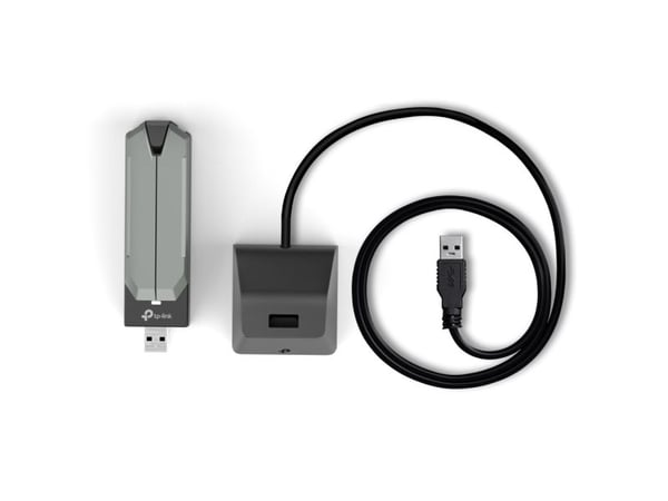 TP-Link BE6500, langaton, USB, WLAN, Wi-Fi 7 (802.11be), 2882 Mbit/s, harmaa