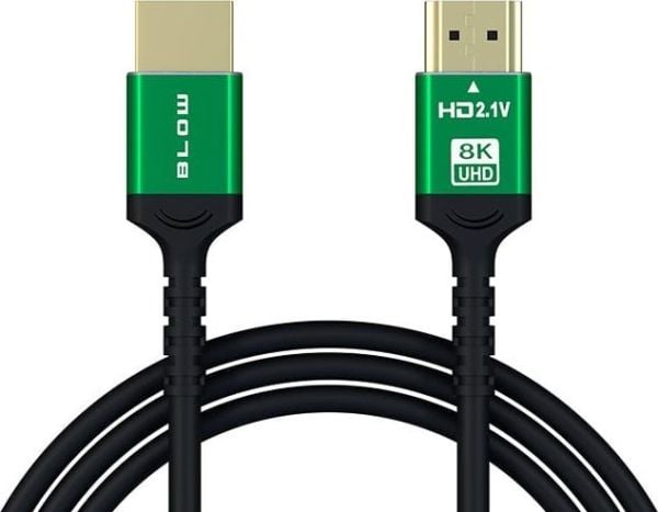 Blow HDMI–HDMI-kabel, grønn kontakt, rett, 3 m