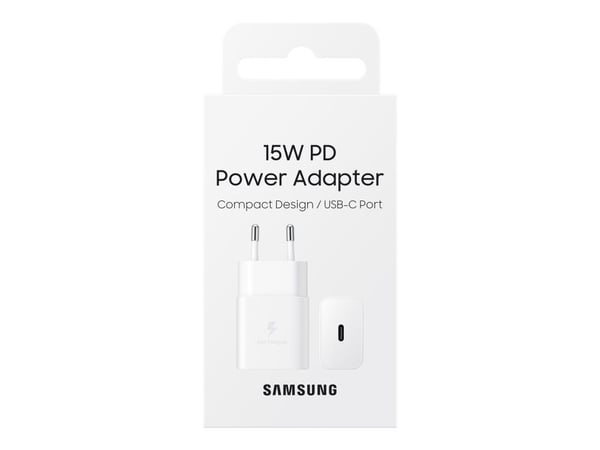 Samsung EP-T1510 - Strømadapter - 15 watt - 2 A - PD (USB-C) - hvit