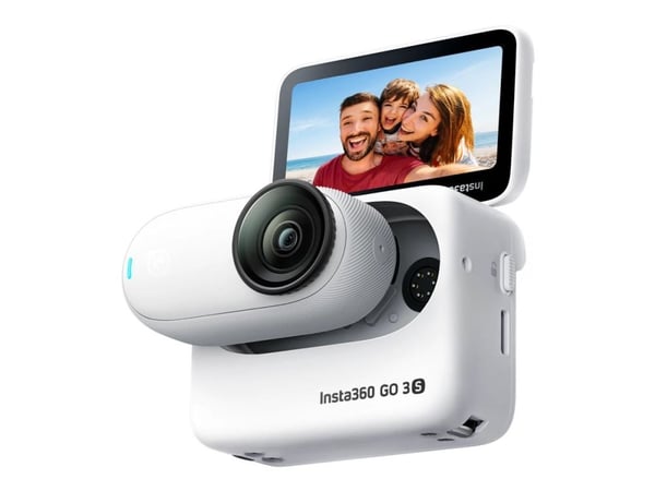 Insta360 Go 3S - Standard Bundle - actionkamera - 4K / 30 fps - flash 64 GB - Bluetooth, Wi-Fi - under vannet inntil 10 m - arktisk hvit