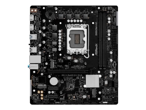 ASRock B860M-H2 - Moderkort - micro ATX - LGA1851-uttag - B860 Chipuppsättning - USB 3.2 Gen 1, USB-C 3.2 Gen2, USB-C 3.2 Gen 1 - Gigabit LAN - inb...