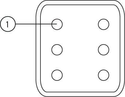 Amphenol AT06-6S, 13 A, Grå, AT04-6P* Receptacle, 1,6 cm