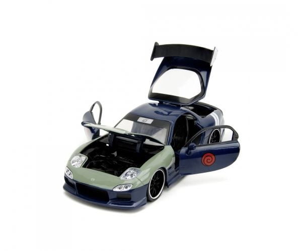 Jada Toys Naruto 1995 Mazda RX-7 1:24, Bil, Naruto, 8 år, Metall, Blå, Grønn