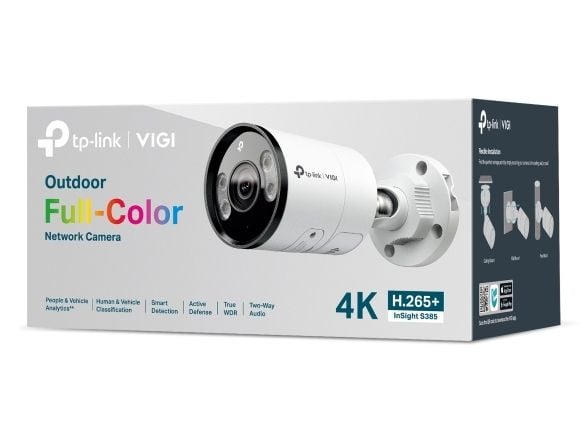 TP-Link INSIGHT S385, IP-sikkerhetskamera, utendørs, kablet, 107 m, 120 dB, vegg