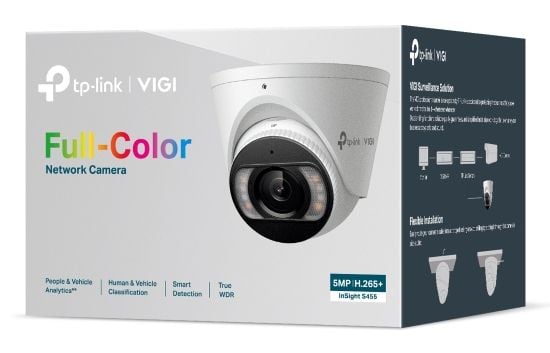 TP-Link INSIGHT S455, IP-sikkerhetskamera, utendørs, kablet, 80 m, 120 dB, tak