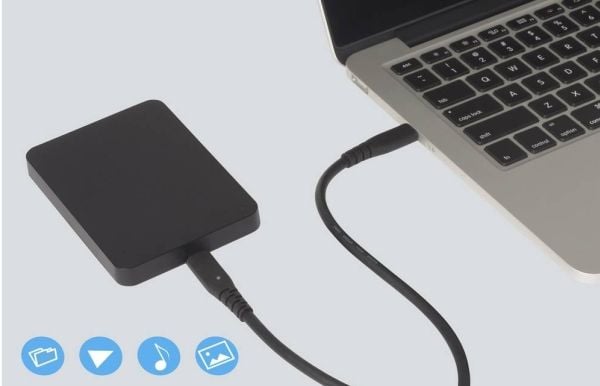 Renkforce RF-6662038, 0,5 m, USB C, USB C, USB4 Gen 2x2, 40 Gbit/s, Sort