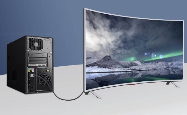 Renkforce RF-4995156, 2 m, DisplayPort, HDMI-A, Hankjønn, Hankjønn, Rett