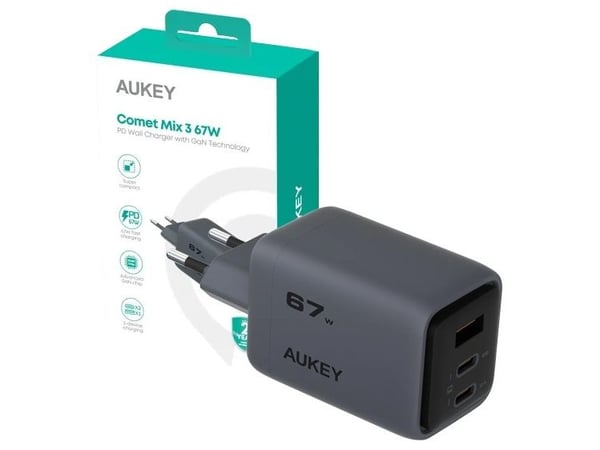 Aukey AUKEY PA-C3 vegglader 67W grå