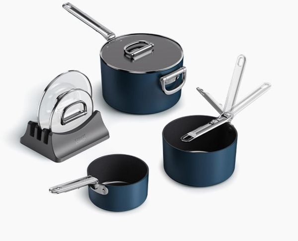 Joseph Joseph Space, Kokekar, Blå, Aluminium, Keramikk, Rustfritt stål