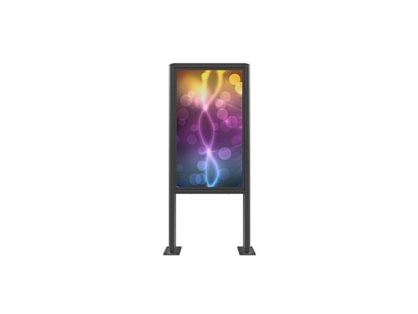 EDBAK POK101 - Innhegning - kioskstil - for digital skilt display - stål, metall - svart - skjermstørrelse: 55" - gulvmonterbar